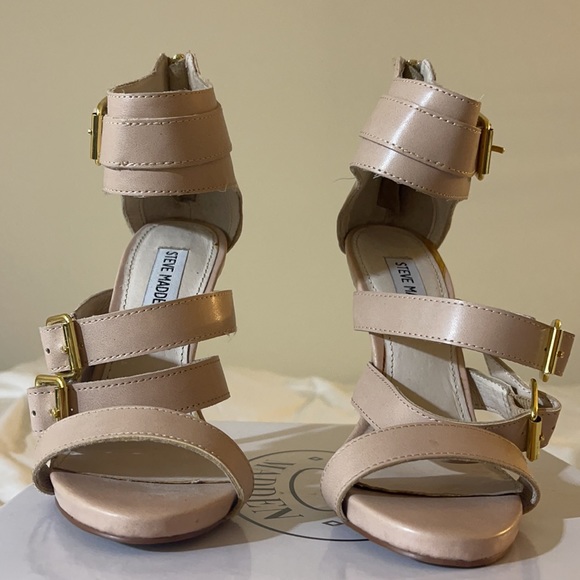 STEVE MADDEN Madlyn Heels, Nude, US Size 6, Leather **Never Worn, Original Box** - Picture 6 of 13